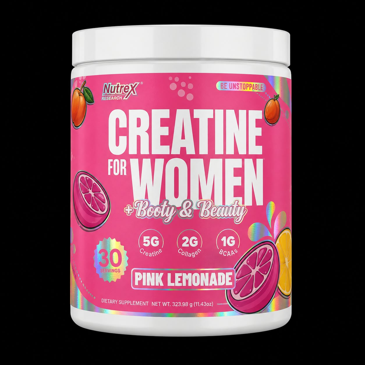 Nutrex Research Creatine for Women Booty & Beauty Pink Lemonade – 30 Servicios